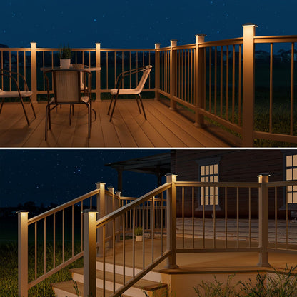 VOLISUN Solar Fence Post Lights - 8 Pack