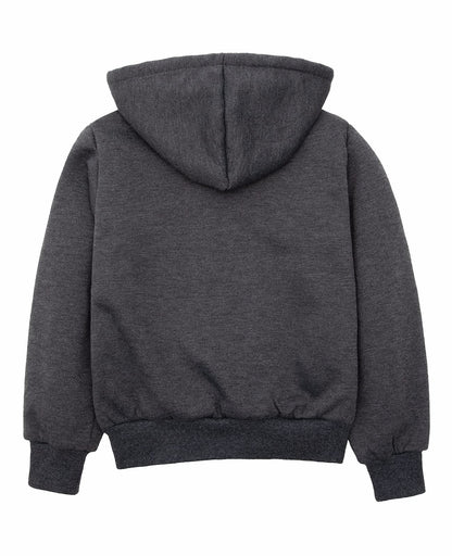 Kids Sherpa Lined Zip Up Hoodie Sweatshirt