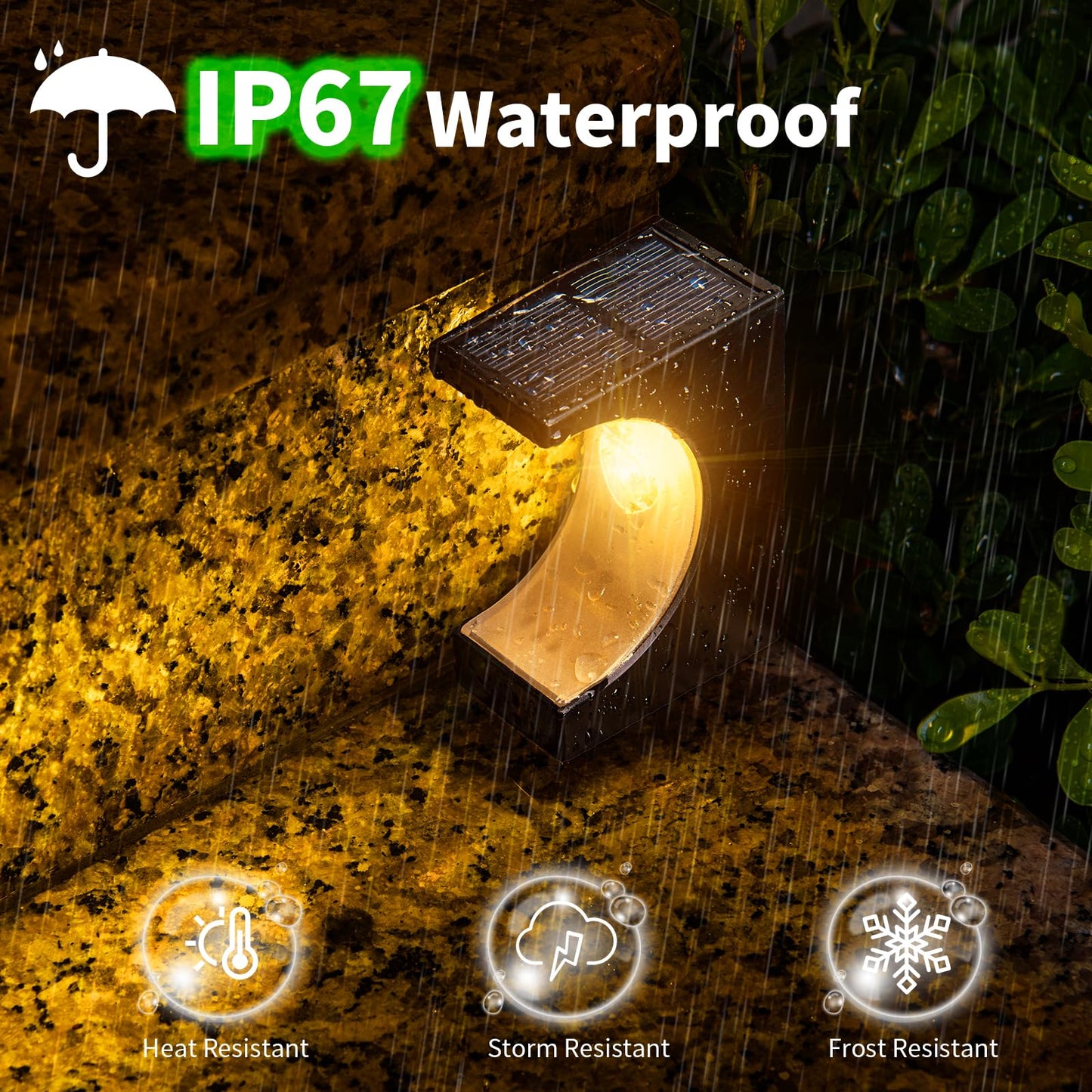 16 Pack JSOT Solar Step Lights for Outdoors