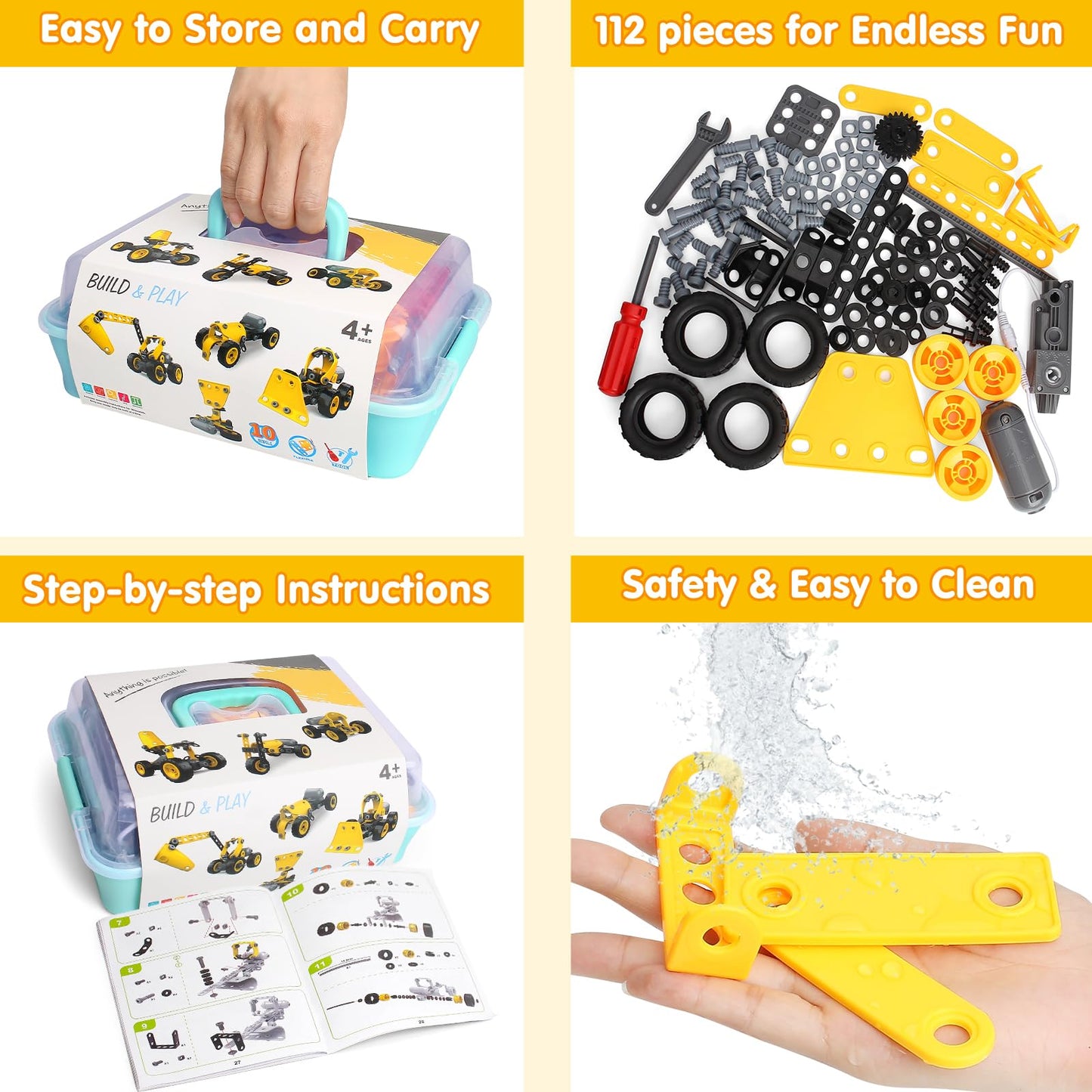 10-in-1 STEM Building Block Kit for Kids
