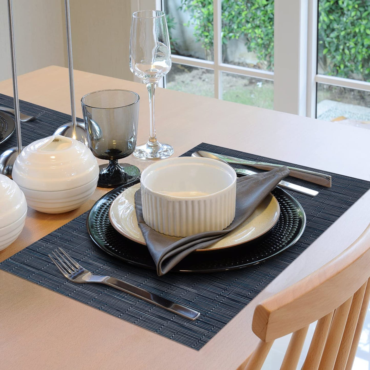 Winknowl Washable Vinyl Placemats Set of 8