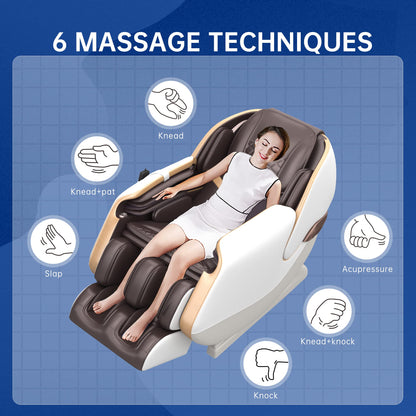 Real Relax Massage Chair Full Body, Zero Gravity SL Track Shiatsu Recliner with Shortcut Key, PS3100(Brown)