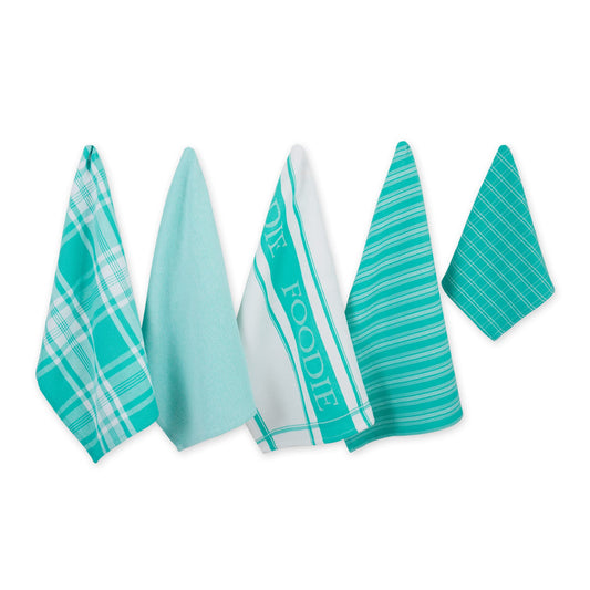 DII 5-Piece Teal Kitchen Dish Set