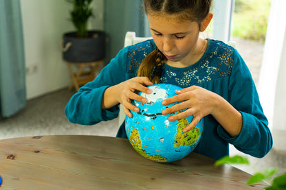 Ravensburger Children's World Globe 180 Piece 3D Jigsaw Puzzle | Easy Click Technology | Displayable Art | Perfect for Kids and Adults | 10.5 in Diameter