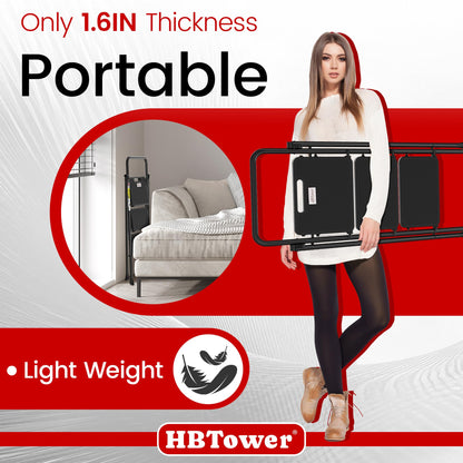 HBTower Folding Step Ladder with Handrail
