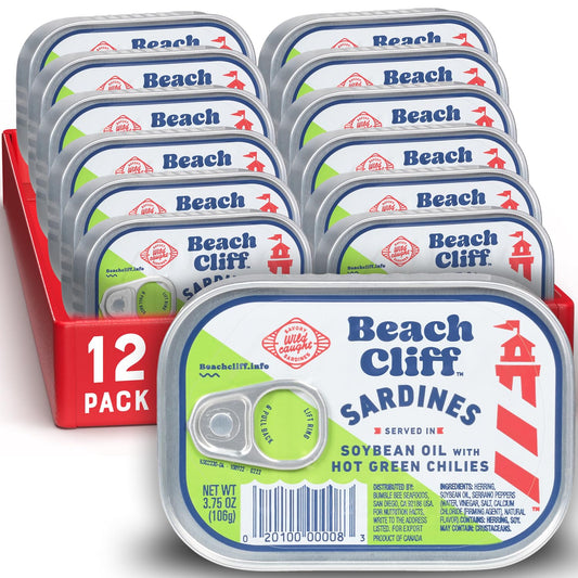 Beach Cliff Sardines in Soybean Oil - 12 Pack
