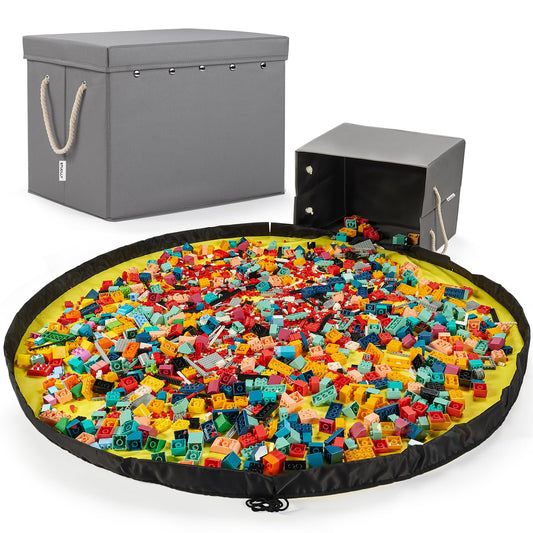 Kids Toy Storage Chest with Play Mat