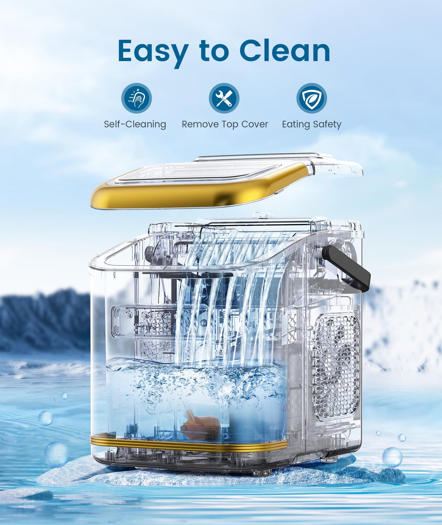 Portable Ice Maker 26.5lbs/24Hrs for Home