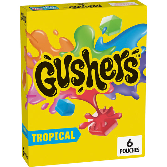 Gushers Tropical Fruit Snacks, 6 Pouches, 4.8 oz