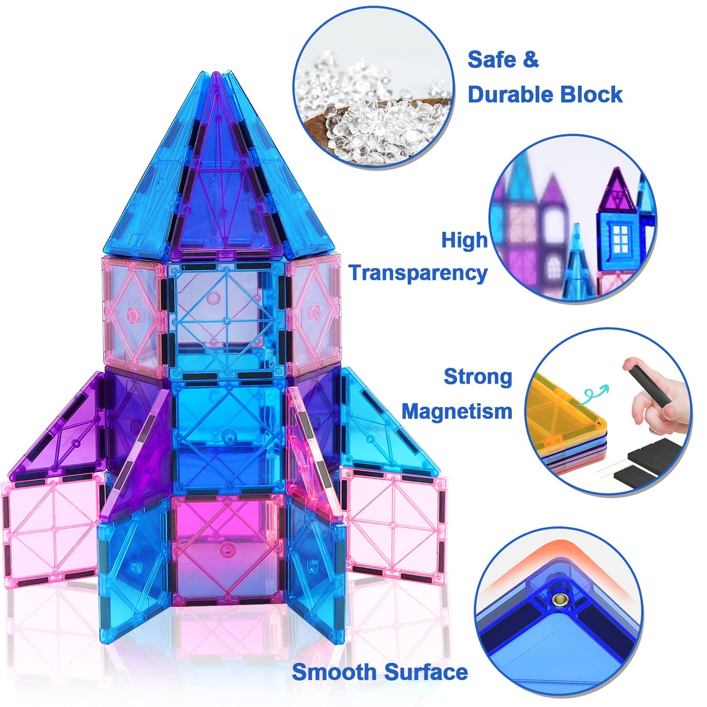Magnetic Building Blocks for Kids Age 3-10