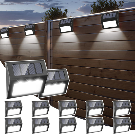 12 Waterproof Solar Deck Lights