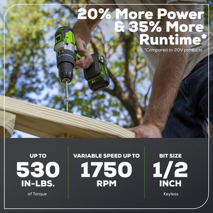 Greenworks 24V Brushless Hammer Drill with Battery