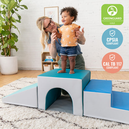 ECR4Kids Tunnel Climber Toddler Playset, 3-Piece