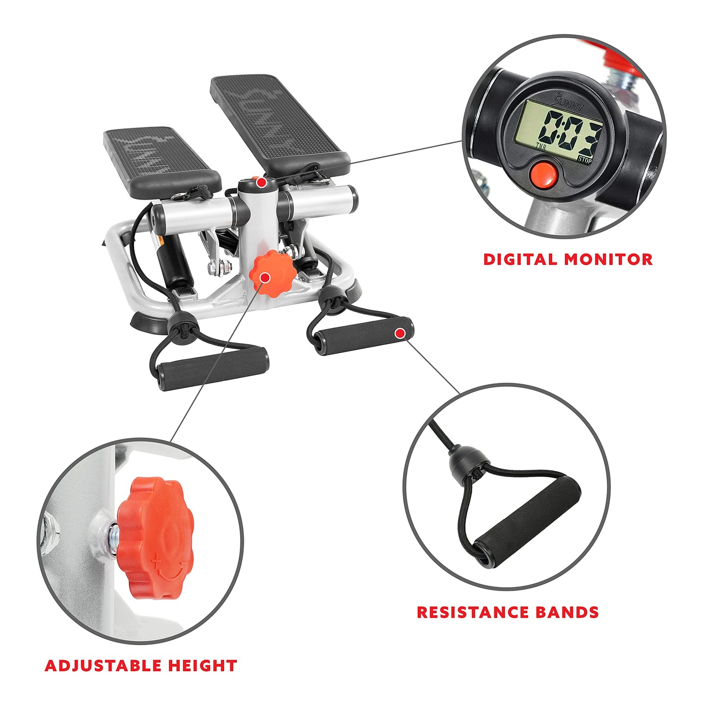Sunny Health Mini Stair Stepper with Monitor