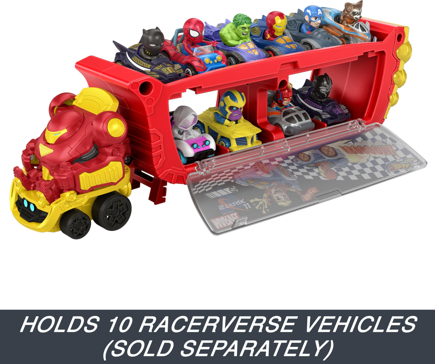 Hot Wheels Hulkbuster Hauler with 10 Vehicle Capacity