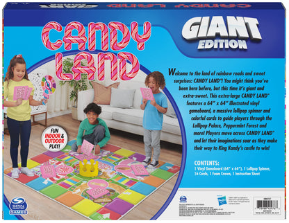 Spin Master Games, Giant Candy Land Game, Activity Game, Kids Party Board Game, Indoor & Outdoor Board Game, Christmas Gifts for Kids, Ages 4+