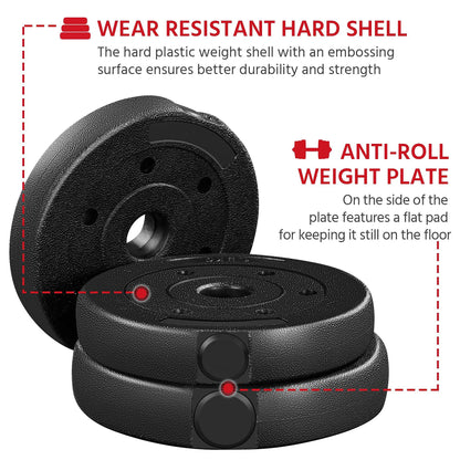 44 LB Adjustable Dumbbell Weight Set