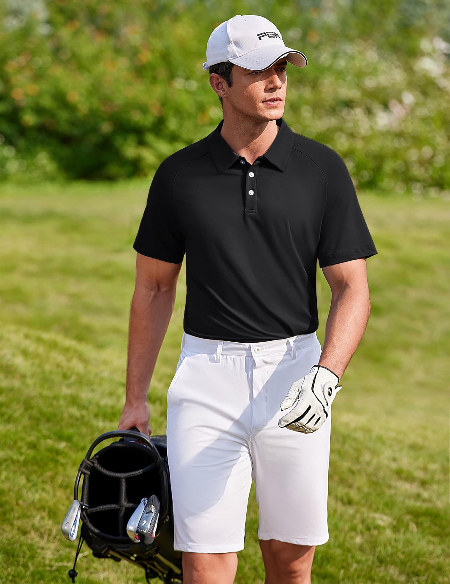 Mens Short Sleeve Athletic Golf Polo Shirt