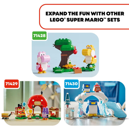 LEGO Super Mario Penguin Family Snow Adventure Expansion Set, Build and Display Toy for Kids, Includes a Goomba Figure and Baby Penguin, Gift for Gamers, Boys and Girls Ages 7 and Up,71430