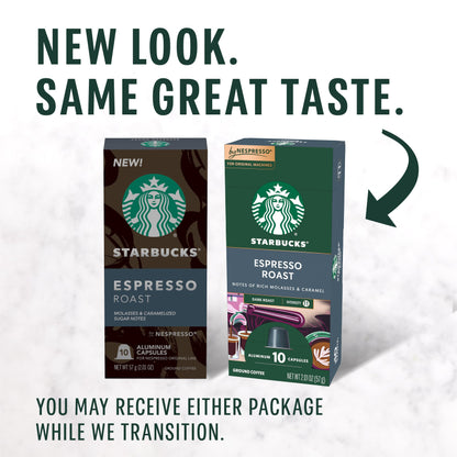 Starbucks Dark Roast Espresso Pods, 50 Count