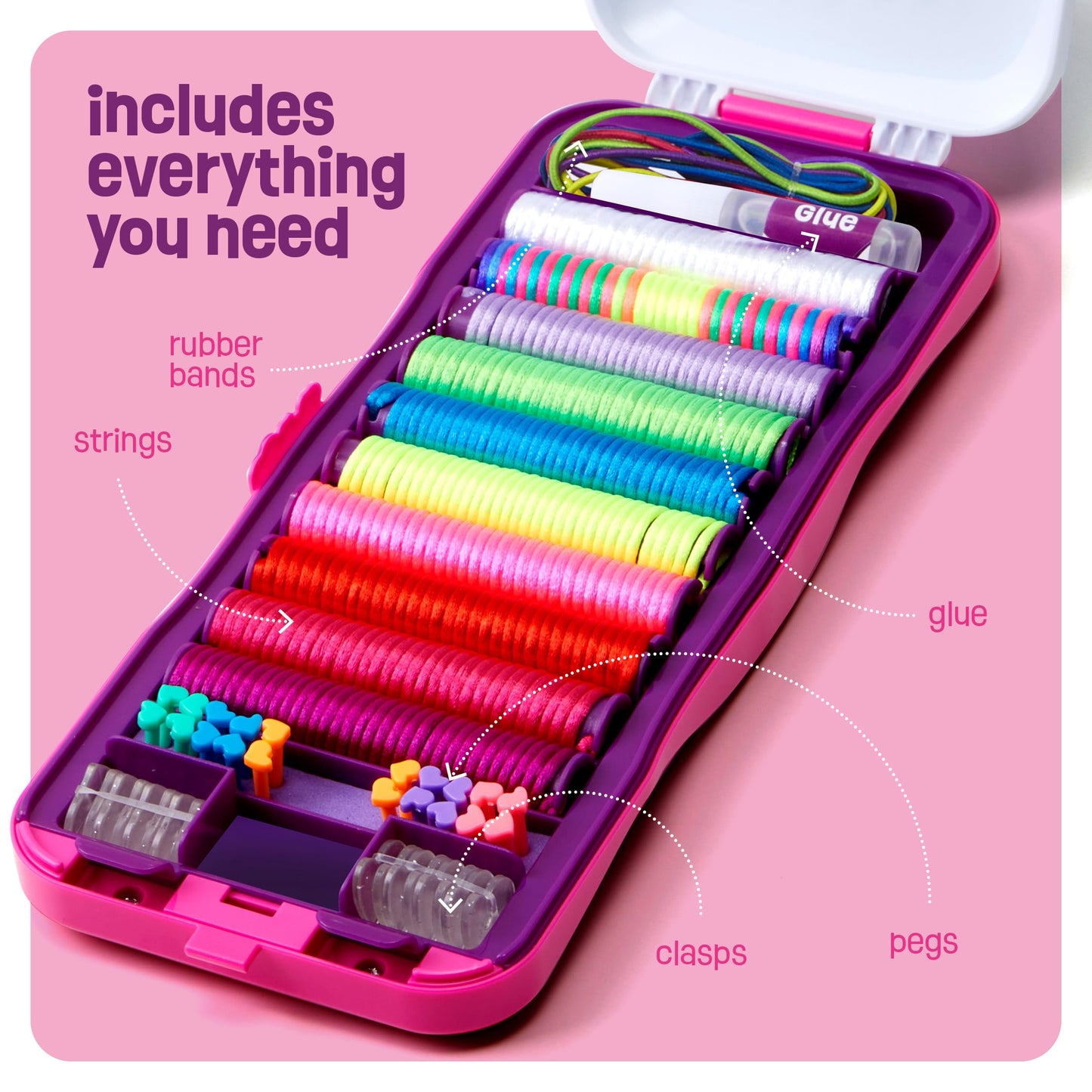 Friendship Bracelet Making Kit for Girls - Crafts for Girls - String Bracelets Maker Craft - Gifts for 6-12 Year Old Girl - Birthday Gift Ideas & Kits Toys Ages 8, 9, 10, 11, 12 - Kids Age 8-12 Olds