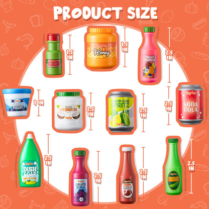 JOYIN 30Pcs Play Food Grocery Set for Kids