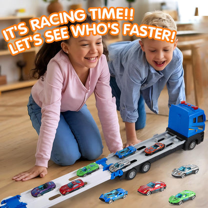 Transformable Truck Race Track Toy Set for Kids