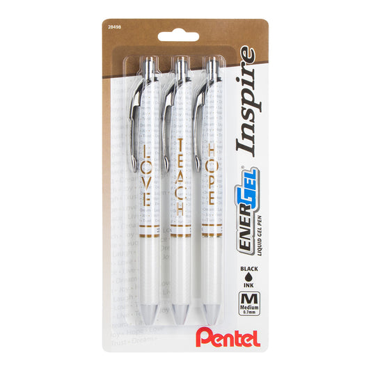 Pentel EnerGel 3-Pack Medium Line Pens