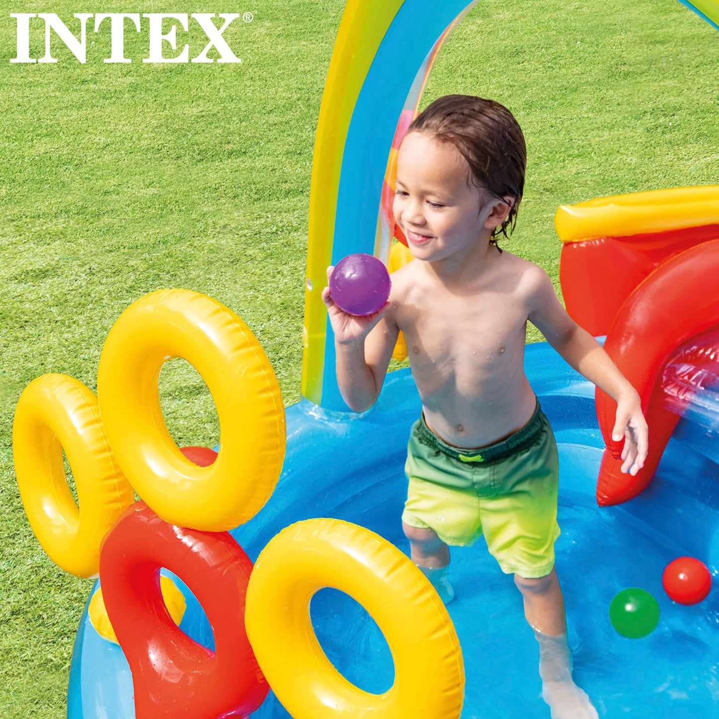 Intex Inflatable Rainbow Slide for Kids