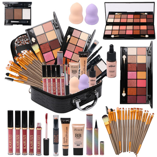 All-in-One Makeup Kit with 20 Brushes