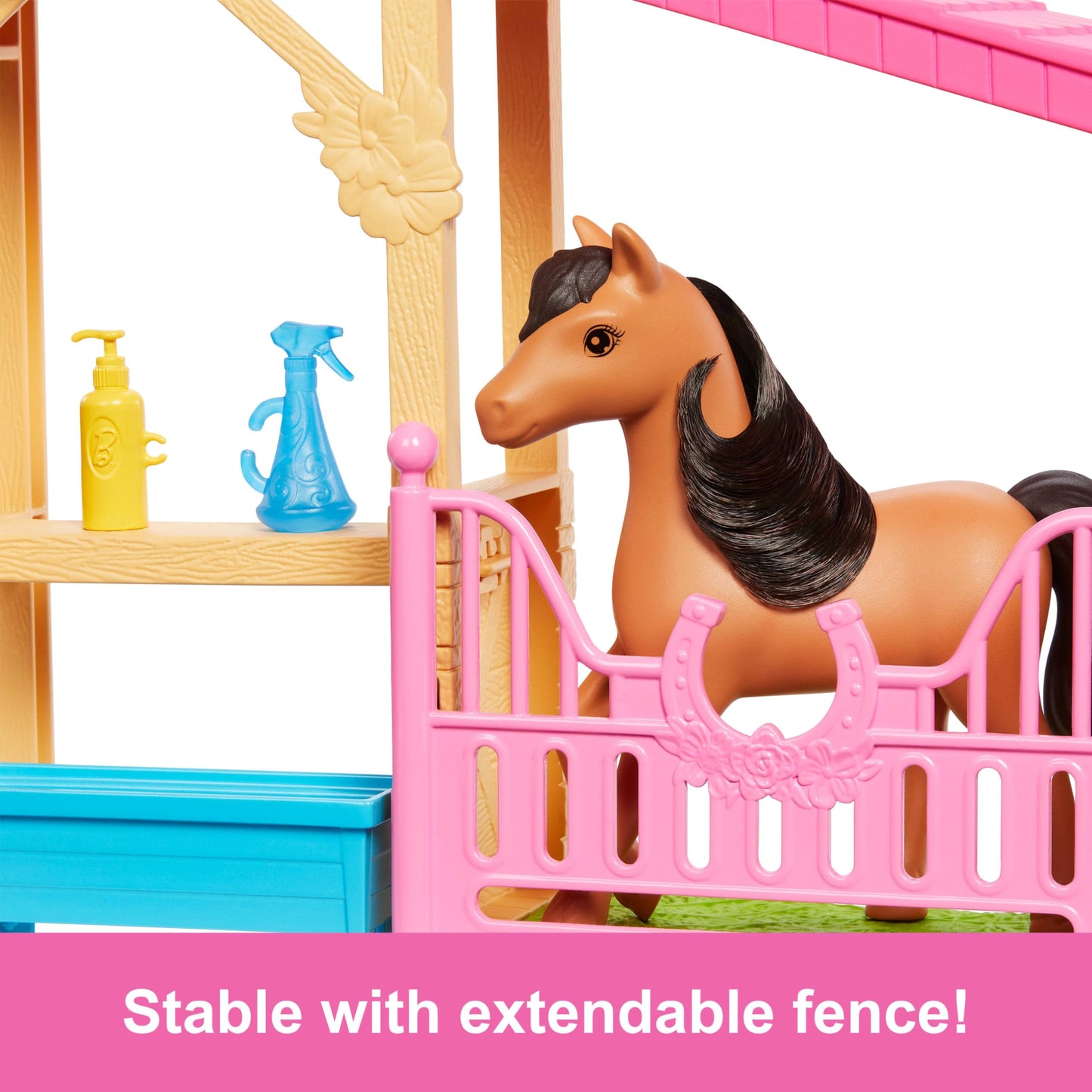 Barbie Stable Playset with Doll and Pony Accessories