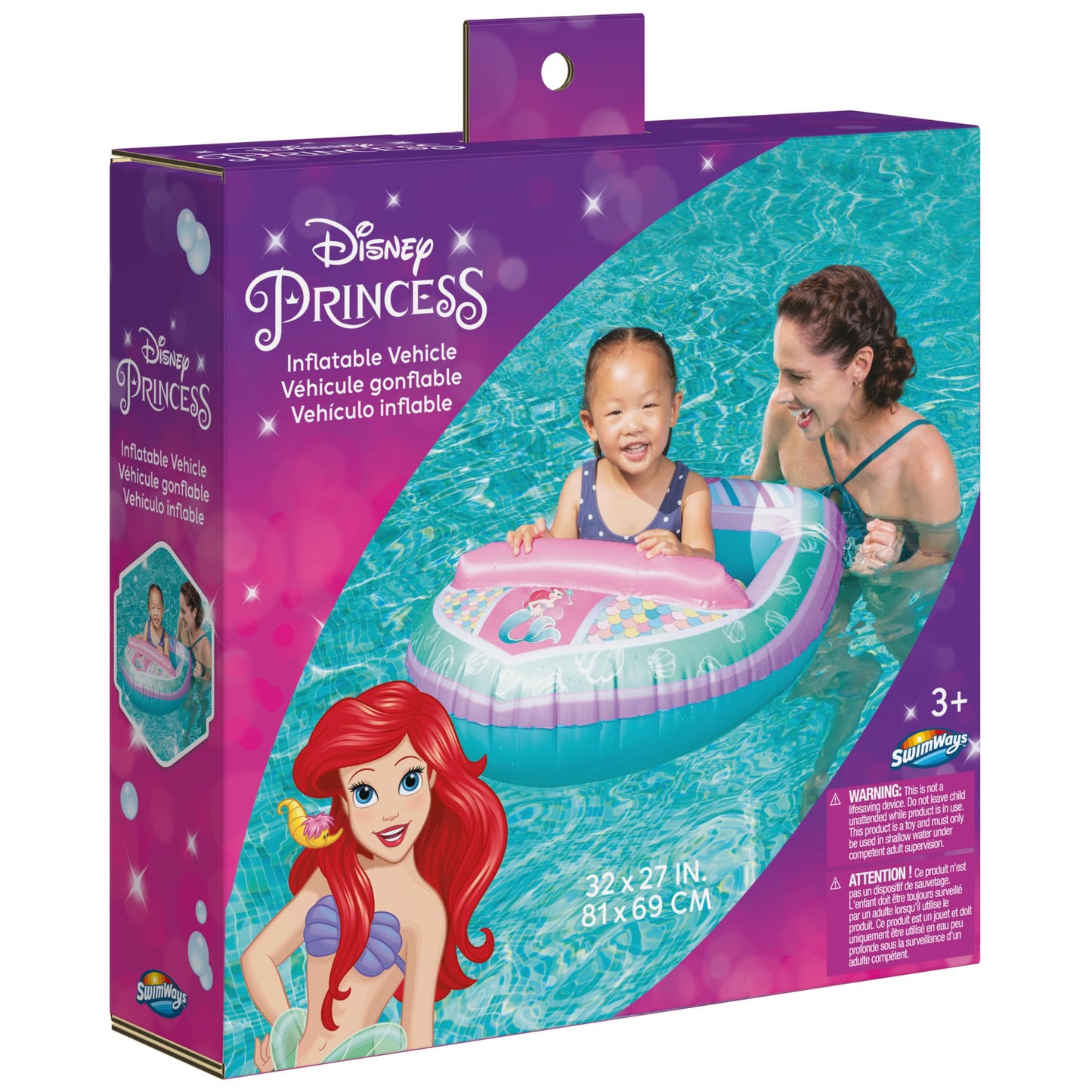SwimWays Ariel Inflatable Water Boat for Kids