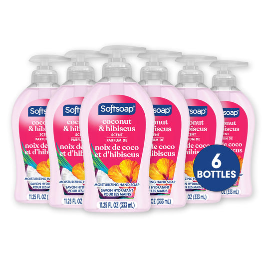 6 Pack Softsoap Coconut Hibiscus Liquid Hand Soap