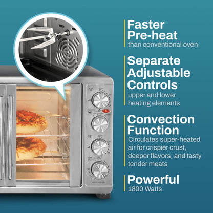 47.5Qt Elite Gourmet Convection Oven with Racks