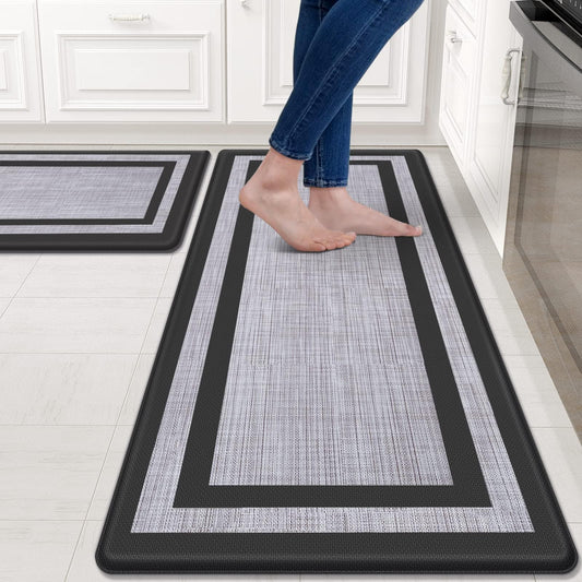 2 Pack Anti-Fatigue Kitchen Mats Waterproof Non-Skid