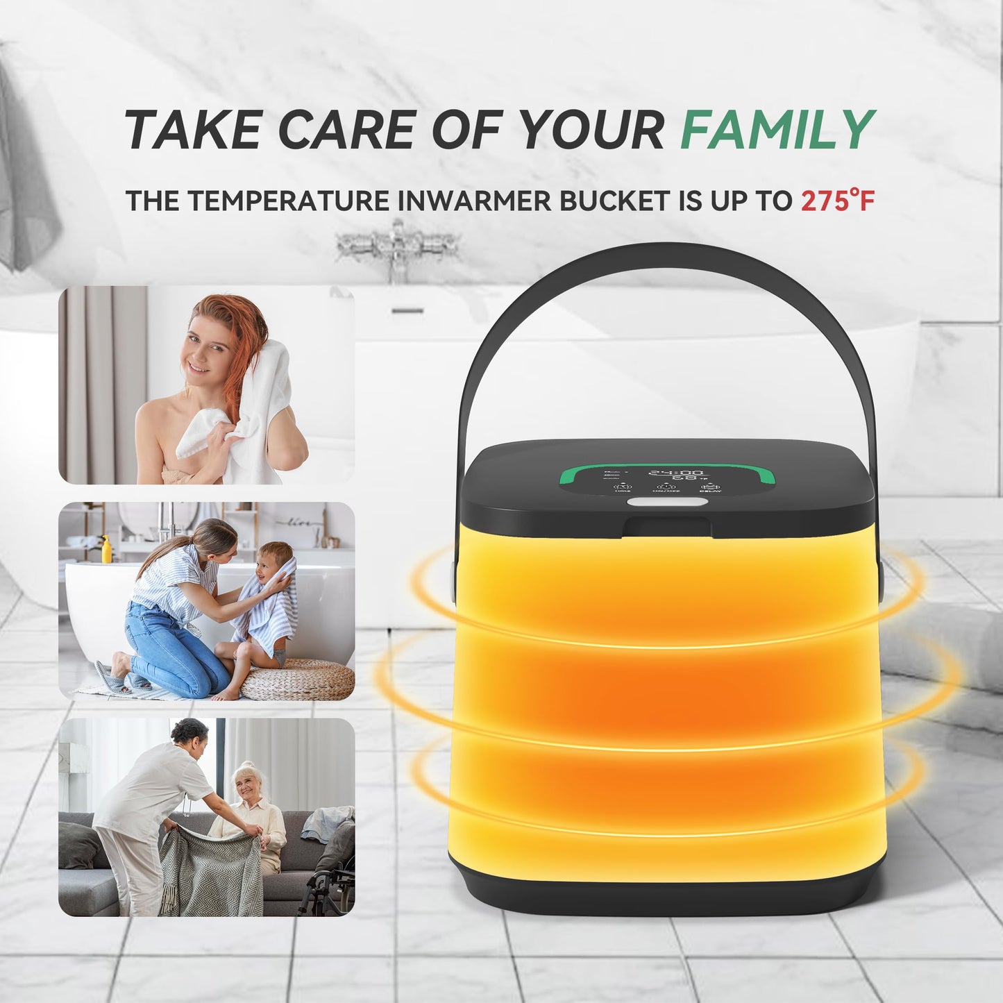 Towel Warmer with LED Display and Delay Timer