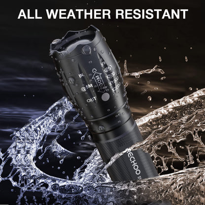 RECHOO LED Tactical Flashlight 4-Pack, Waterproof