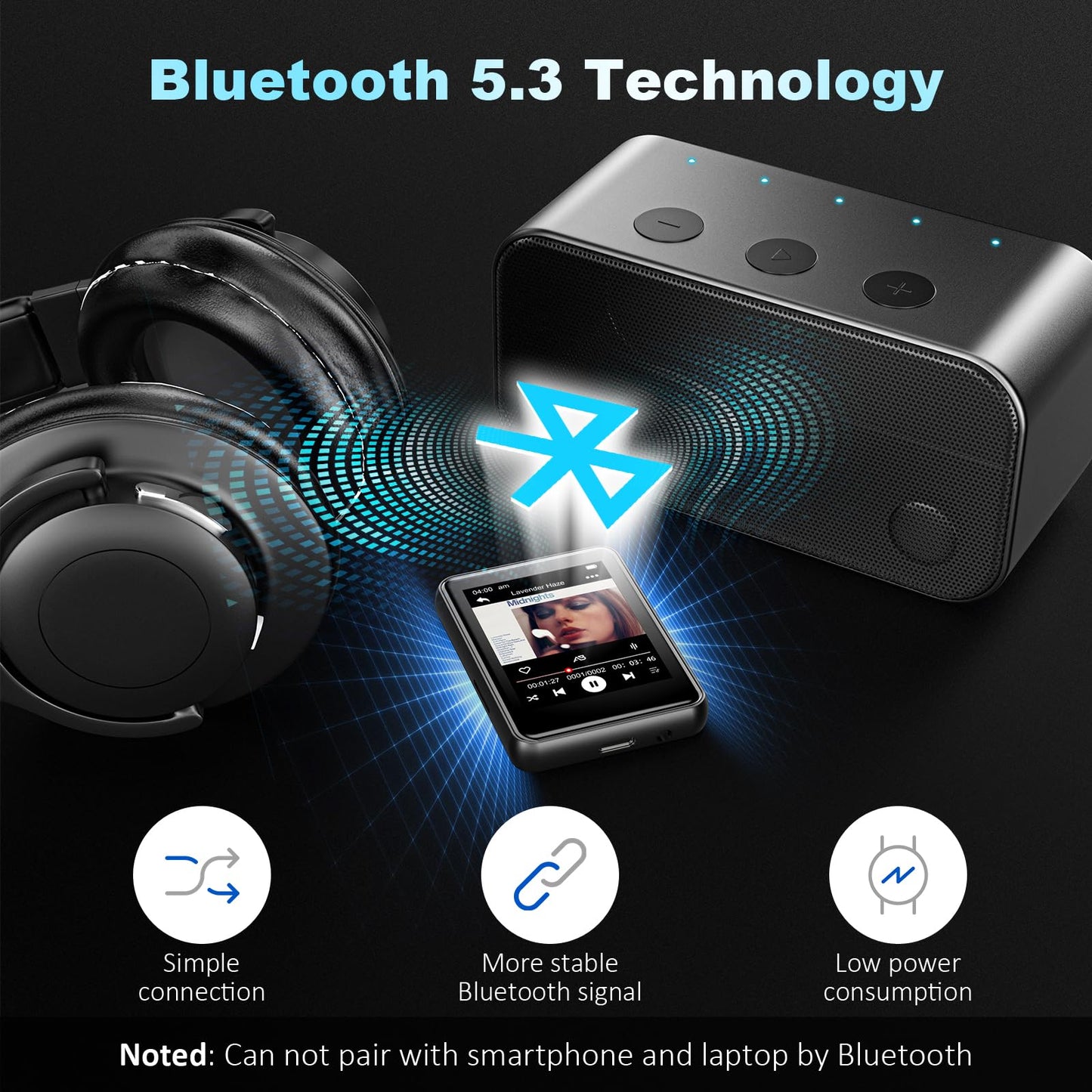 32GB Bluetooth MP3 Player with Touch Screen