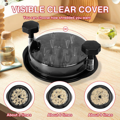 Latest Chicken Shredder Tool Twist - Portable 8 Inches Meat Shredder Tool Twist With Cleaning Brush, Visible Shredded Chicken Tool Chicken Breast Shredder, Ergonomic Handle, Dishwasher Safe, Anti-Slip