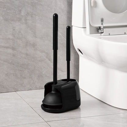 Toilet Plunger and Brush Set with Holder