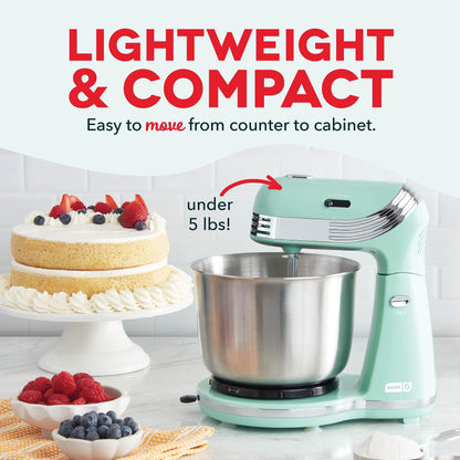 6-Speed DASH Stand Mixer with 3 Quart Bowl