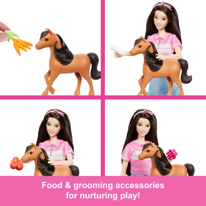 Barbie Stable Playset with Doll and Pony Accessories