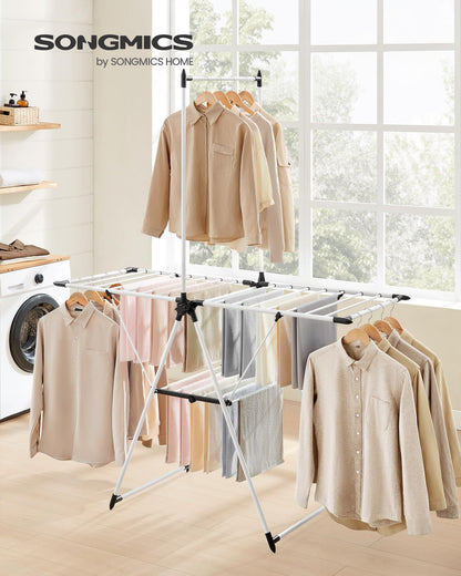 SONGMICS Foldable 2-Level Laundry Drying Rack