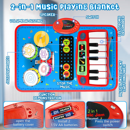2-in-1 Musical Mat Toys
