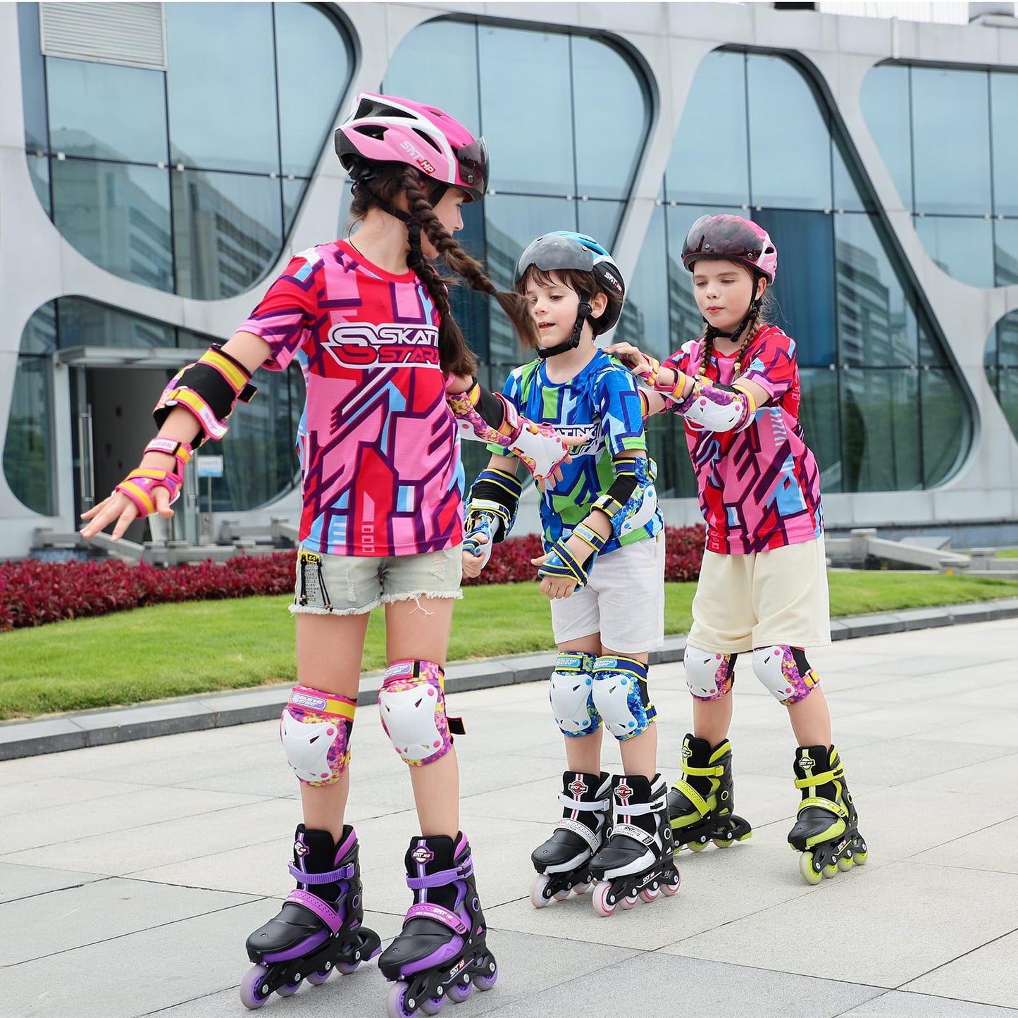 Kids Inline Skates for Girls Roller Blades Boys, Adjustable Inline Skates Kids Roller Blades with Light up Skate Wheels Fun Illuminating Beginner Skating Shoes
