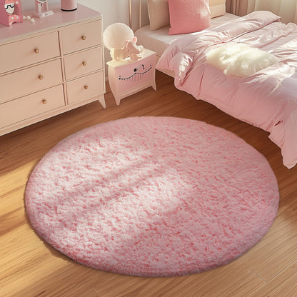 Round Shaggy Area Rug for Kids' Rooms