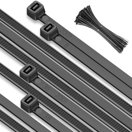 Heavy Duty 6 Inch Black Zip Ties, 100 Pcs