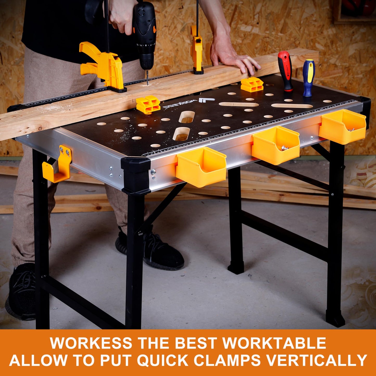 1000Lbs WORKESS Heavy Duty Folding Workbench