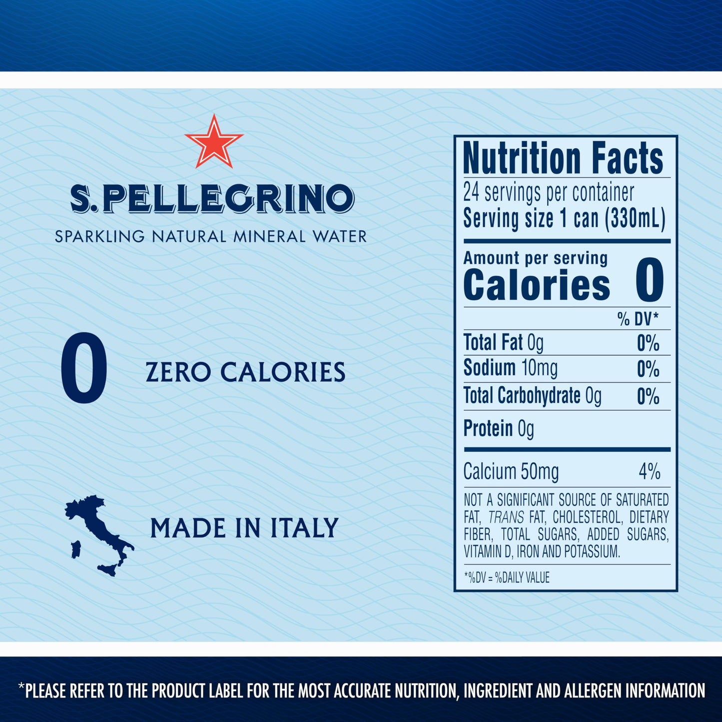 24 Pack San Pellegrino Sparkling Mineral Water
