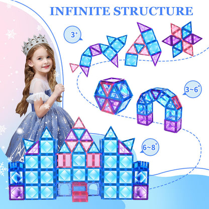 Magnetic Building Tiles for Kids 3-7 Years